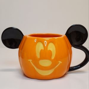 Disney Halloween Mickey Mouse Pumpkin Mug NEW